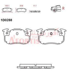 لنت ترمز عقب پژو 206(SD) صندوق دار V8 مدل 92 به پایین