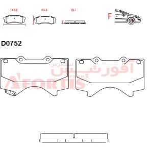 لنت ترمز جلو تویوتا لندکروز 2010 سرامیکی 1D0752C