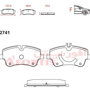 لنت ترمز جلو بنز C240 سرامیکی