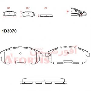 لنت ترمز جلو نیسان ماکسیما 1D3070L