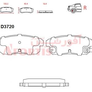 لنت ترمز عقب نیسان ماکسیما 1D3720L