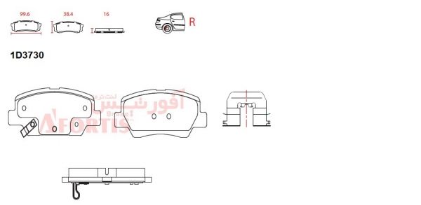 لنت ترمز عقب پژو 206 (SD) صندوق دار V8 مدل 93 به بالا