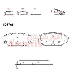 لنت ترمز جلو هیوندا وراکروز 1D3766L ix55